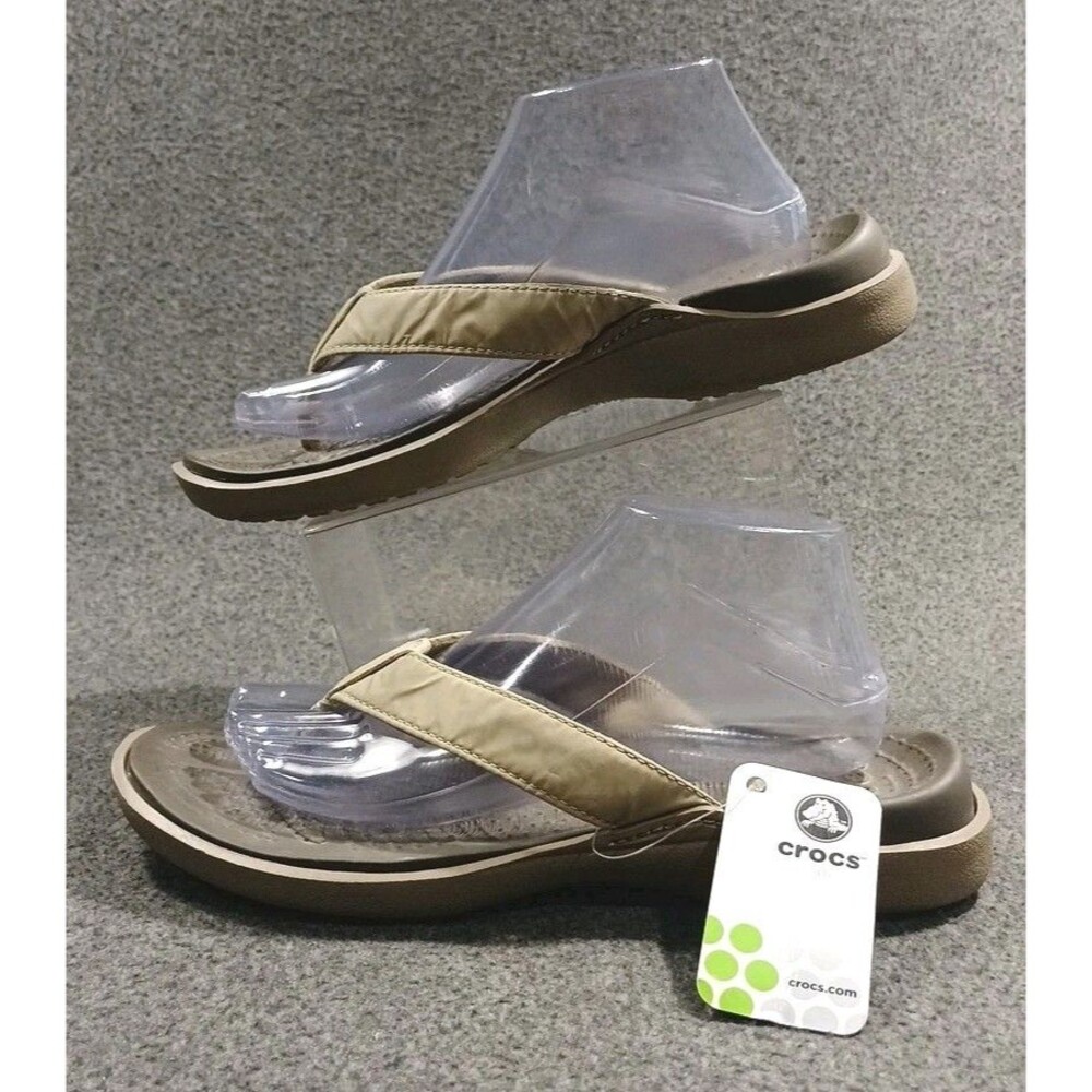 Crocs Khaki/Chocolate Unisex Sandal NWT M8/W10